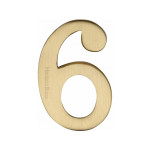 M Marcus Heritage Brass Numeral 6 - 51mm Self Adhesive